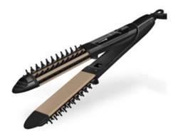 Plancha de pelo 2 en 1 Plancha de pelo con 4 ajustes de temperatura negro YEMAESRE