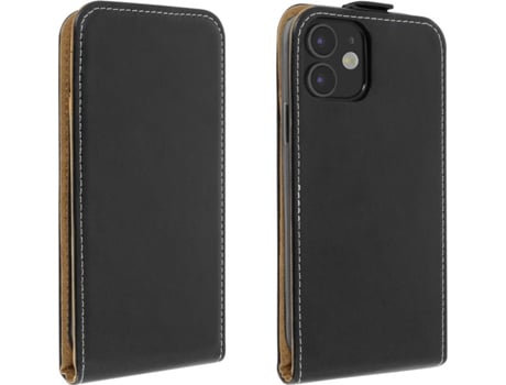 Funda iPhone 12, 12 Pro AVIZAR Tarjetero Negro