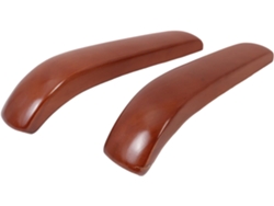 Par De Cómodos Y Ajustables Reposabrazos De Madera Maciza Para Sillas De Oficina.