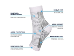 Calcetines Sin Dedos Soothe Para Aliviar El Dolor Neuropático Con Soporte Para El Arco Del Pie Y Compresión.