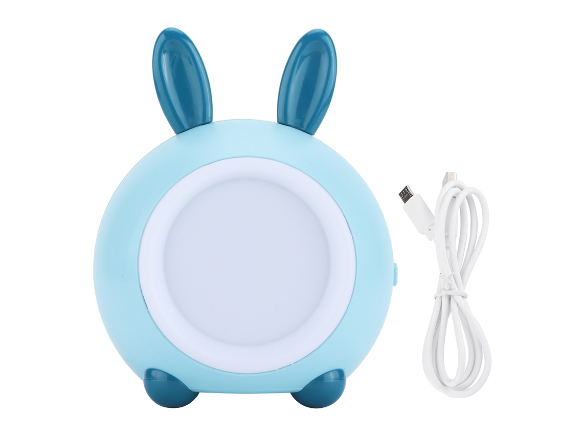 Lámpara De Mesa Usb Niños Conejo Azul Luz Nocturna Led Táctil Cartoon Para Dormitorio Decoración Xy010t