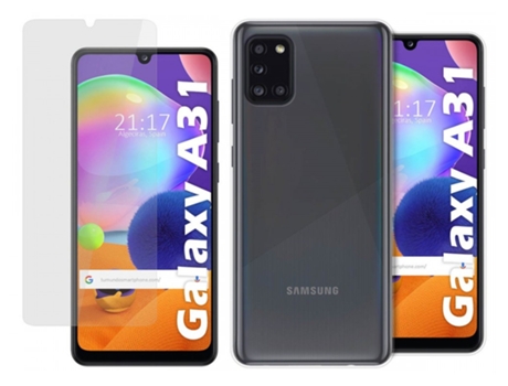 Carcasa + Protector de Pantalla Samsung Galaxy A31 TUMUNDOSMARTPHONE Pack Transparente