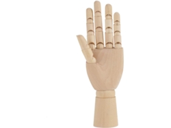 Mano de madera articulada para artistas, escultura de mano, maniquí femenino, 25 cm, lado izquierdo