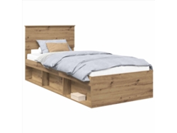 Maison Exclusive - Estructura De Cama Con Cabecera Roble Artesanal 90 X 200 Cm