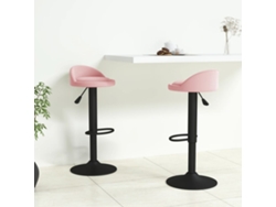 Taburetes de bar 2 piezas Terciopelo rosa Lovely Home