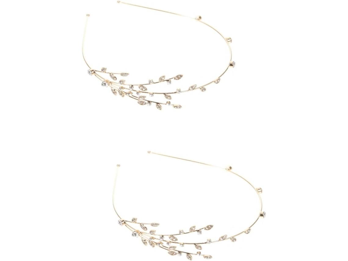 Conjunto De 2 Tiaras Elegantes Com Strass Para Mulheres, Acessório De Casamento, Acessório De Festa Para Noivas E Celebrações
