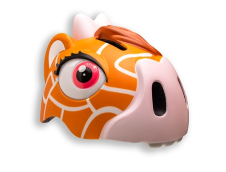 Casco de Bicicleta para Niños CRAZY SAFETY Jirafa Marrón Certificado EN1078