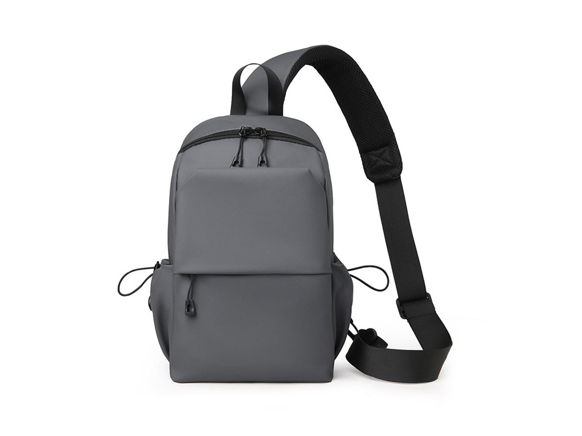 Bolso bandolera gris oscuro, de estilo casual, versátil y elegante, con gran capacidad.