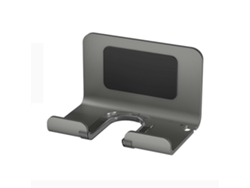 Soporte de almacenamiento para secador de pelo GOKOCO de aluminio, para montaje en pared, que no ocupa espacio ni requiere perforaciones.