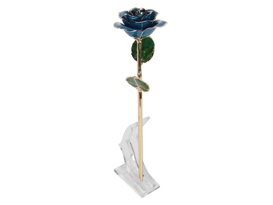 Oro rosa preservado de 24k para cumpleaños y aniversarios en azul