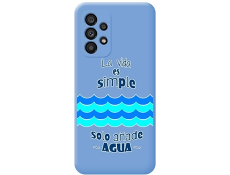 Carcasa para Samsung Galaxy A53 5G TUMUNDOSMARTPHONE Silicona Líquida Dibujos Azul