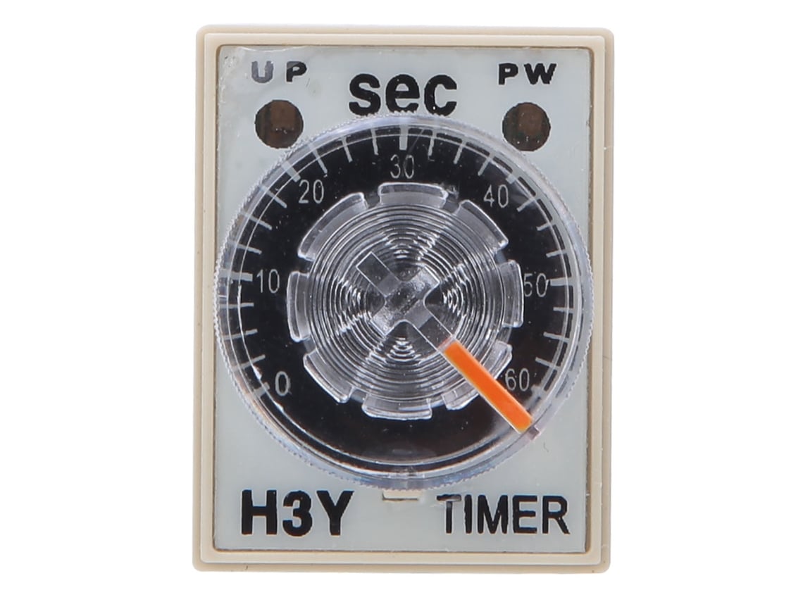 Temporizador Veloriskku-relay H3y-2 de 8 pines, alta precisión, 0-60 segundos, 12 V CC, para electrodomésticos.