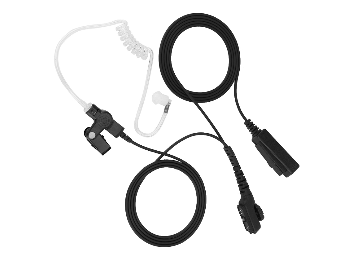 Auricular con tubo transparente para radio walkie-talkie PD780