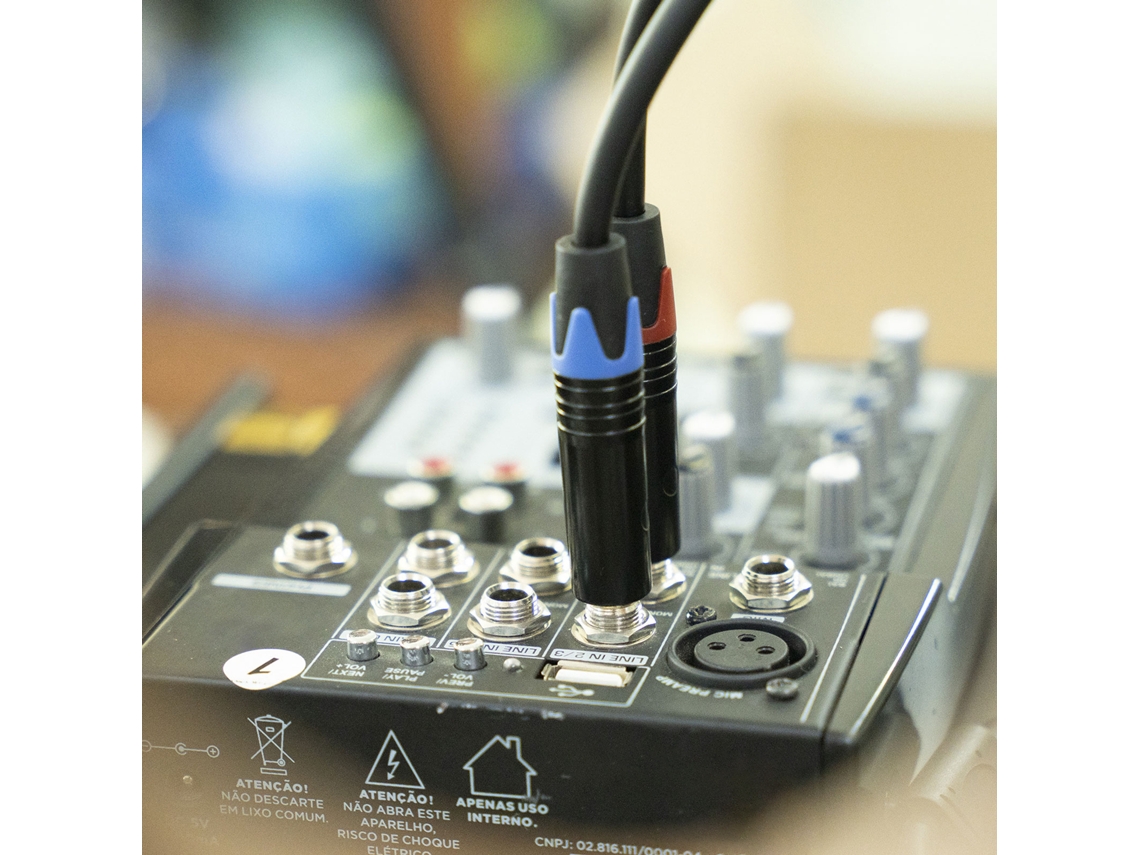 Adaptador divisor de cable conversor doble de 6,35 mm macho a XLR hembra