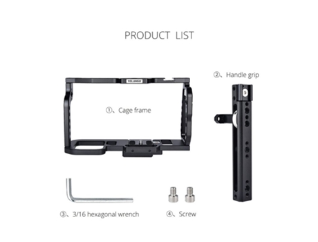 Jaula de cámara completa para accesorios de cámara BMPCC 4K/6K