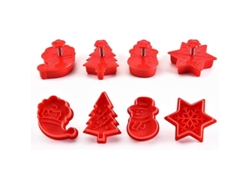 Juego De Moldes Para Galletas Navideñas, 4 Moldes 3d Con Resorte, Para Pasteles Y Galletas Festivas.