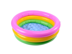 Piscina Hinchable Redonda Para Bebés Y Niños Pequeños Con Mesa De Arena Arcoíris.