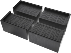 Elevadores De Muebles De Goma Negra De 4 Piezas Para Proteger Los Suelos Y Estabilizar Los Muebles, Oficina, Cocina.