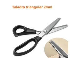 Tesoura de Costura Profissional Serrilhada Tesoura de Aço Inoxidável para Couro e Renda. MDUG (dentes Triangulares de 2 Mm)
