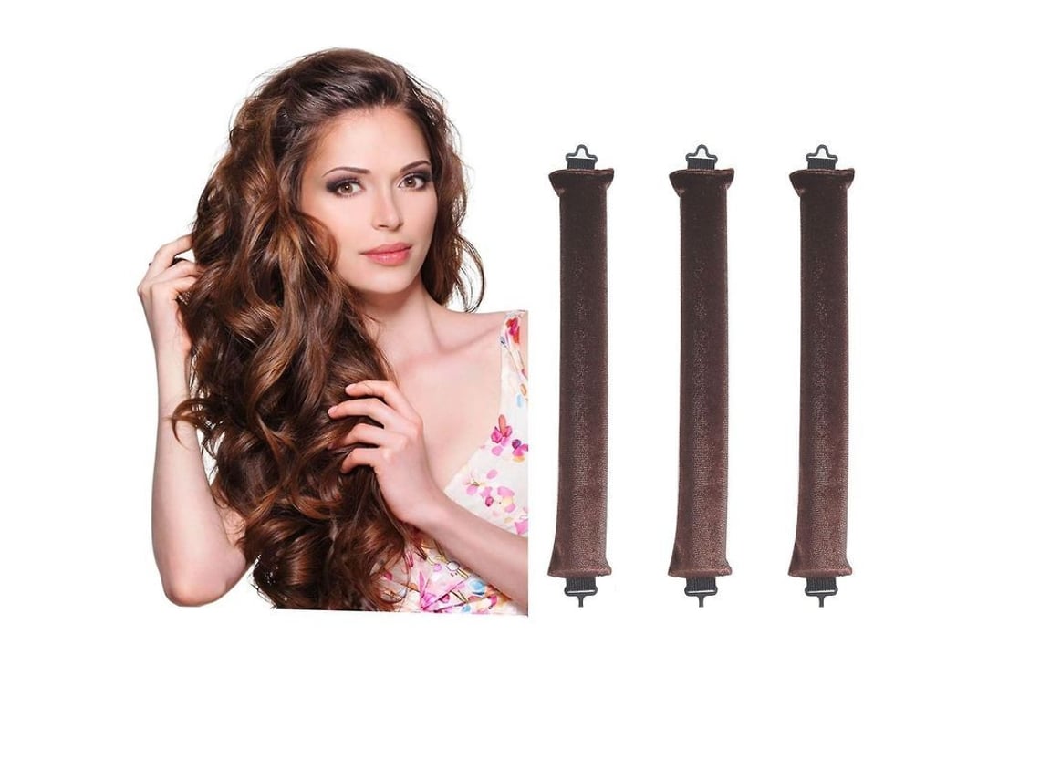 Rizadores Sin Calor, 3 Palitos Flexibles Para El Cabello, Rizos Sin Dañar El Cabello Para Dormir, Rizos Nocturnos.