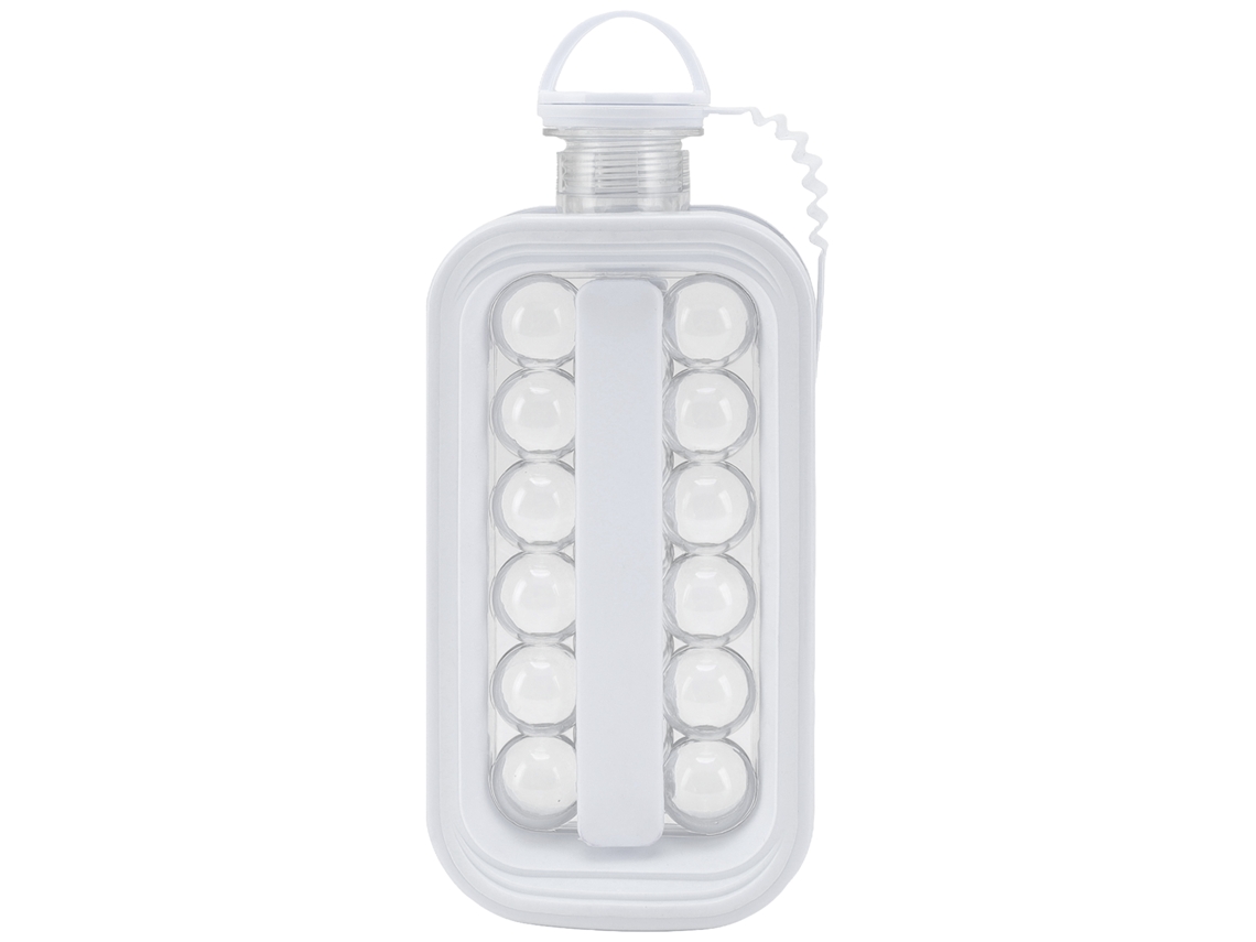 Hervidor Plegable Portátil Para Hacer Bolas De Hielo, De Plástico De Silicona Moldeado Para Uso Doméstico, Blanco.