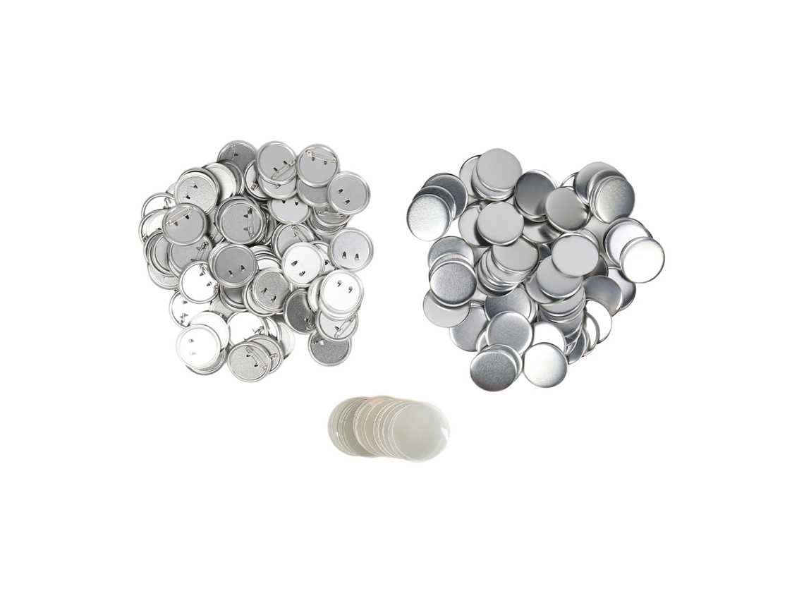 Juego De 100 Piezas Redondas Para Insignias Con Pasador Para Máquina De Botones, 56 Mm