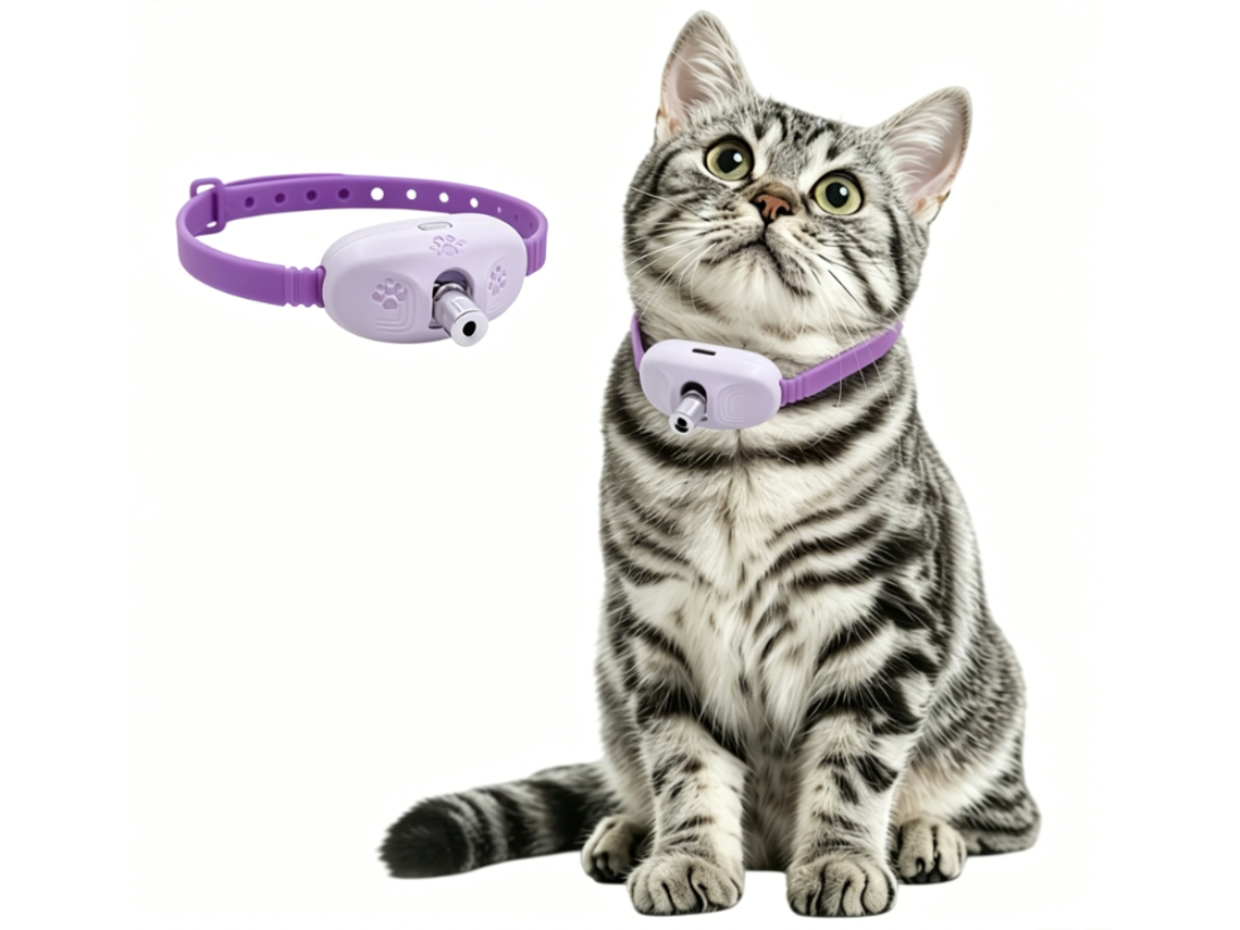 Colgante Láser Para Gatos Color Morado Recargable Usb 2 Modos De Juego Ajustables