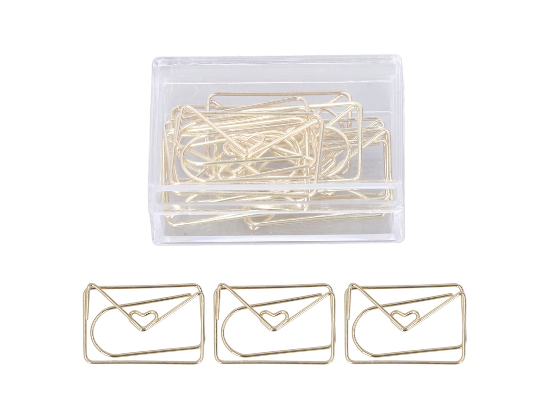 100 Clips De Papel Metálicos Dorados, Resistentes A Los Arañazos, Antideslizantes, Con Caja De Almacenamiento.