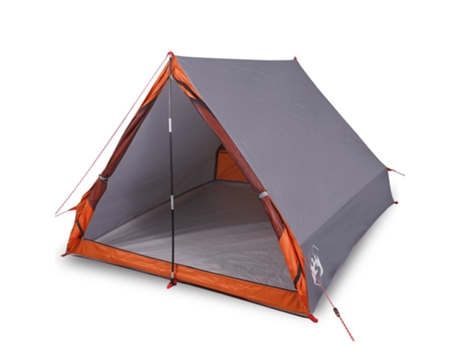 Tienda de campaña marco en A para 2 personas VIDAXL impermeable gris