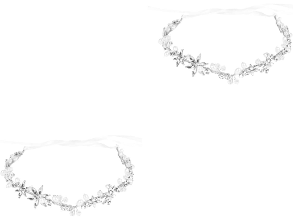 Conjunto De 2 Peças De Tiara Para Noivas, Elegante Acessório De Cabelo Prateado Para Eventos Especiais E