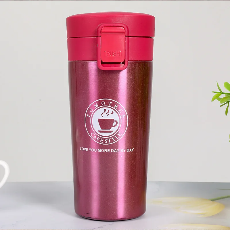 Caneca Térmica De Aço Inoxidável (vermelha, 380ml) Para Café, Copo Térmico Para Carro, Copo De Uso Duplo Para Manter Alimentos Quentes E Frios