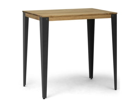 Mesa de Bar BOX FURNITURE Lunds Estilo Industrial (60x160x110 cm - Gris Oscuro)