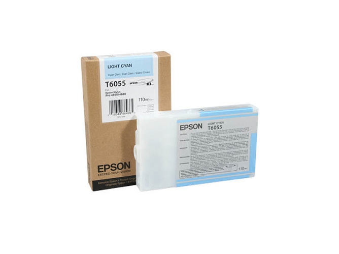 Cartucho de tinta original EPSON, T6055 110 ml , Cian claro, C13T605500