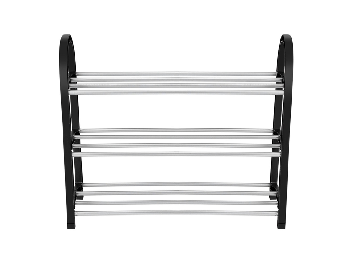 Zapatero de aluminio y plástico de 3 niveles