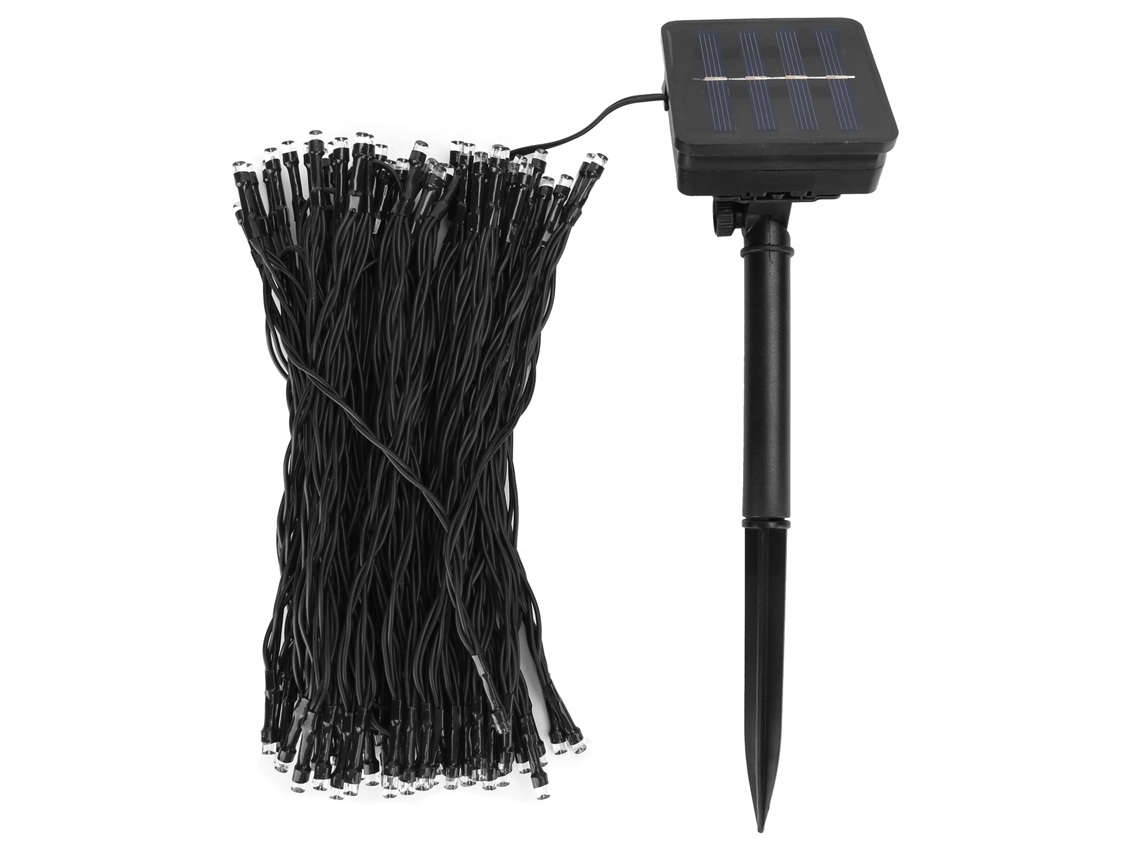 2026-cadenas De Luces Solares 100 Led 12m Para Exterior Impermeable Decoración Jardín Fiesta Luz Cálida