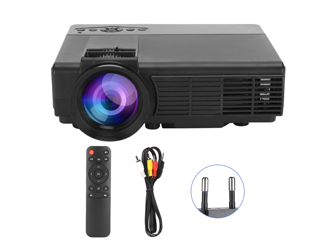 Proyector (hd Portátil) Nuevo Q5 Mini Micro Proyector Led De Entretenimiento En El Hogar Negro
