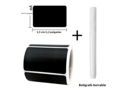 (estilo 3) Etiquetas De Pizarra Removibles, Viene Con Un Bolígrafo Borrable, 120 Hojas Por Rollo, Tamaño 1,4 X 2,2 Pulgadas.