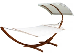 Tumbona HABITAT ET JARDIN Dallas XL (Beige - Madera - 401x119x217 cm)