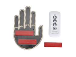Señal Gestual Led Para Coche, 3 Modos, Luz Decorativa Para Parabrisas Con Mando A Distancia, 175 Led, 15x10cm