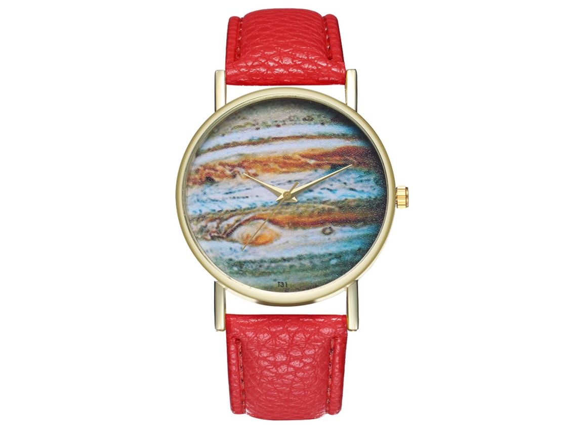 Reloj Analógico De Cuarzo Para Mujer Y Hombre Con Correa De Pu, Regalo De Amor (rojo)
