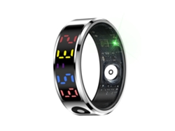 Anillo Inteligente R12 (Jring), Plateado, Con Monitorización De Frecuencia Cardíaca, Oxígeno En Sangre Y Sueño (7#) CHRUI