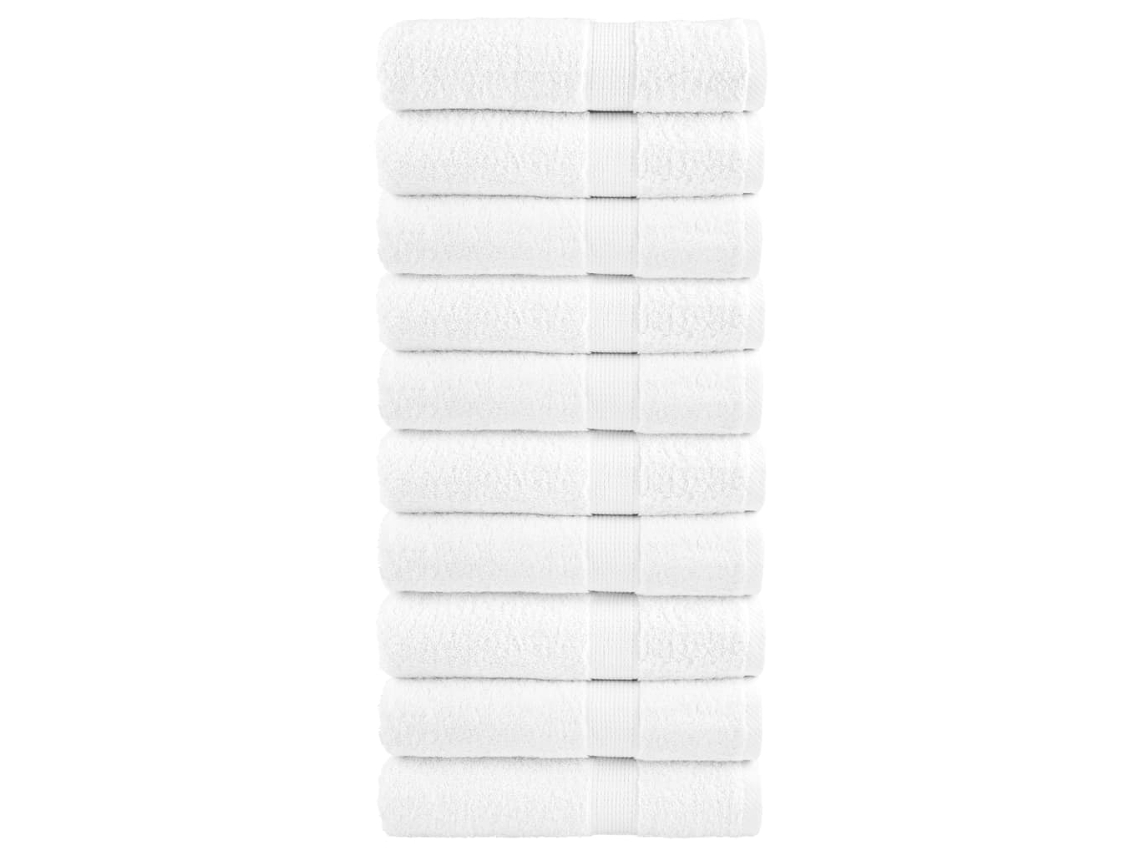 Toallas De Mano Solund 10 Unidades Blanco 50x100 Cm 600 Gsm Wsd766976
