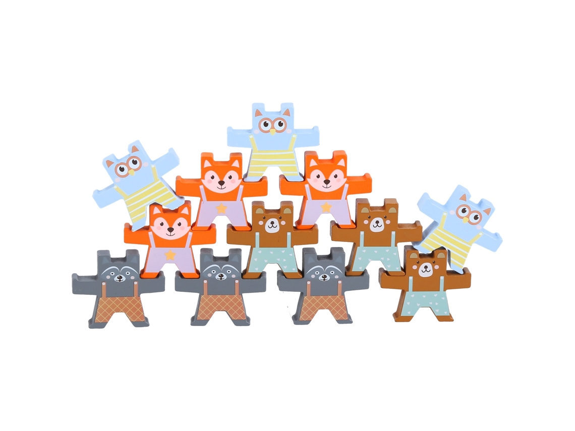 Juego De Apilar De Madera Educativo Oso Pequeño Bloques De Equilibrio Para Niños Kabi Bear Bloque Equilibrado