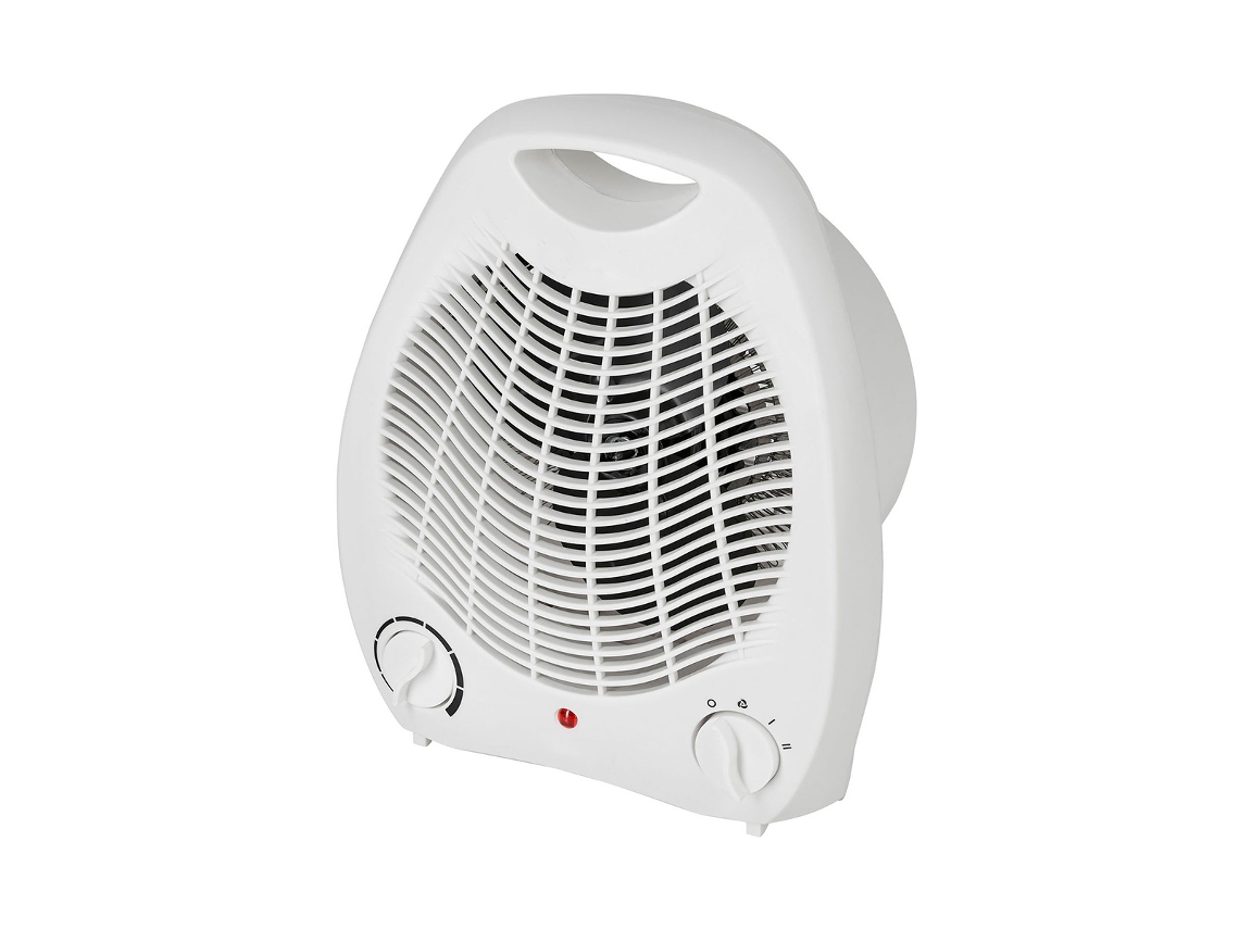 Calefactor Ventilador KLACK de Aire Caliente / Frío, Termoventilador, 2 Niveles Temperatura, Con Termostato 2000W Redondo