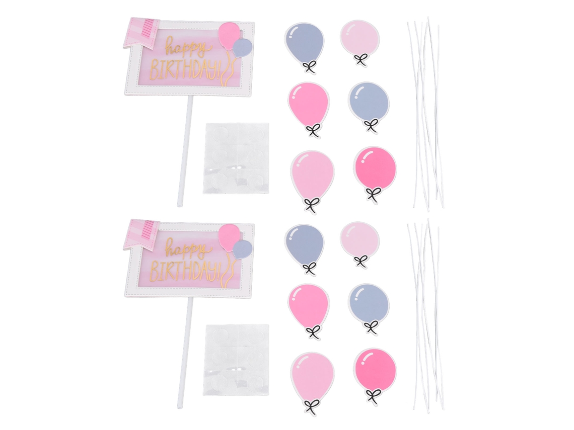 2 Piezas De Letras Rosas Para Tarta De Cumpleaños, Ideales Para La Decoración De Fiestas De Niñas.