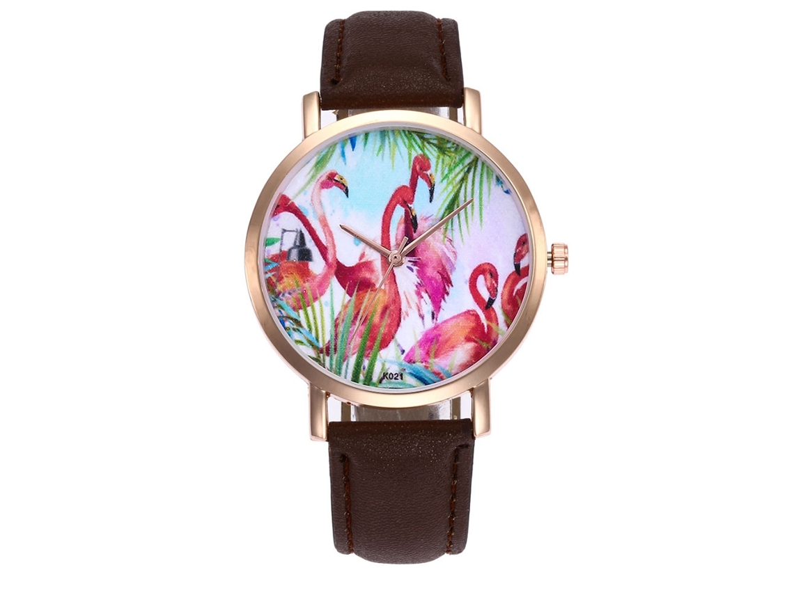 Reloj De Pulsera De Cuarzo Para Mujer, Diseño Sencillo De Tres Agujas, Ideal Para Estudiantes, Color Marrón.