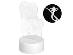 MEOIRUERY Lámpara Nocturna LED con Forma de Corazón 3D Decoración para Fiesta Familiar Regalo de Navidad