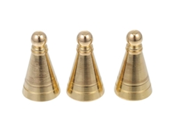 3pcs Molde De Cono De Incienso En Latón Para Diy Torre De Incienso Hogar Yoga Decoración Dorado