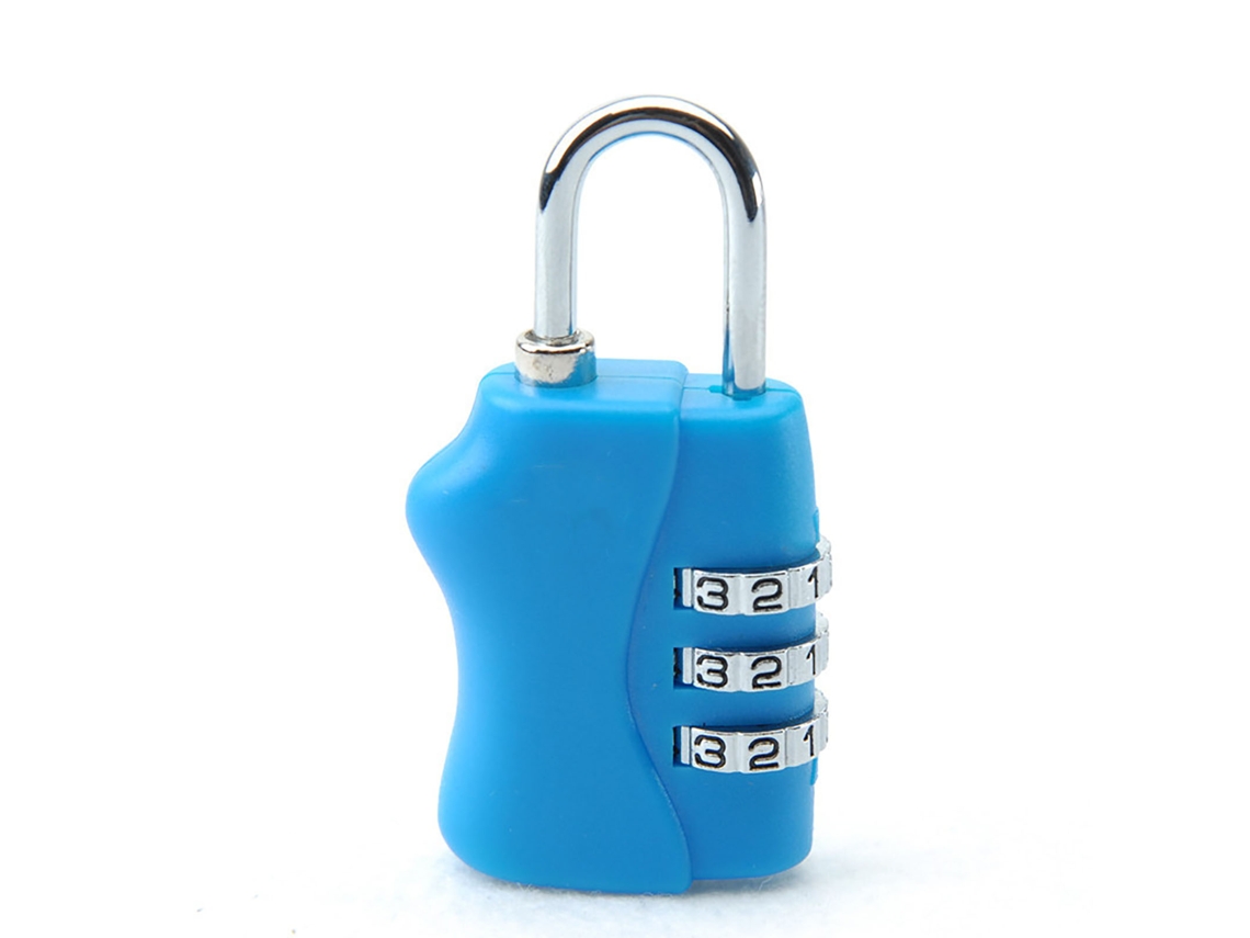 Candado De Combinación Ligero, Resistente Y A Prueba De Óxido Para Equipaje, Ideal Para Viajes, Actividades Al Aire Libre Y Negocios. Color Azul Cielo.