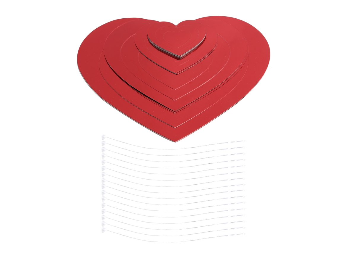 Adorno De Corazón Rojo 3d Para Decoración De Bodas, Aniversarios Y Fiestas.